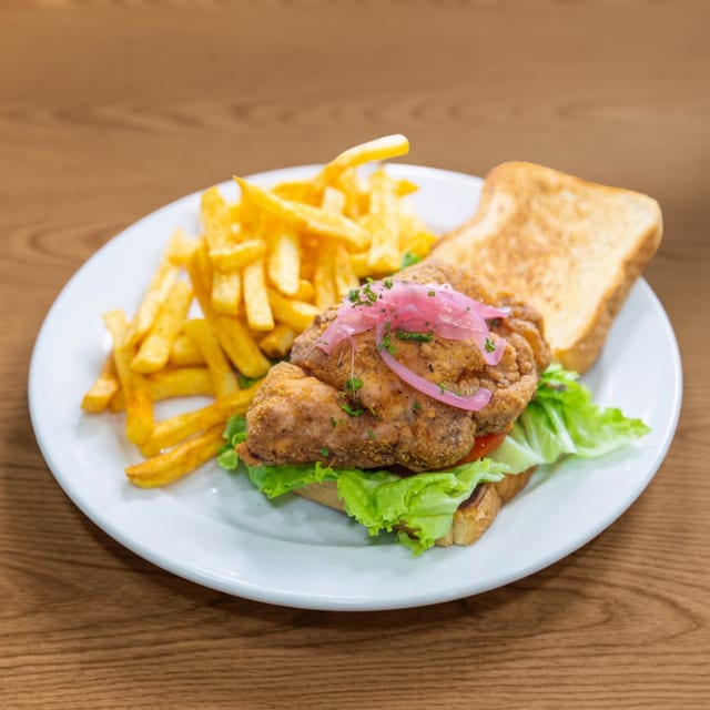 Fried Pork Chop Sandwich.